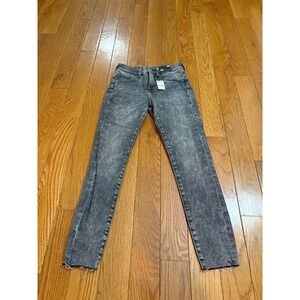 Express 00S Skinny Mid Rise Acid Wash Gray Denim Jeans New With Tags Womens